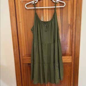 Old Navy | Dresses | Old Navy Green Tiered Clip Dot Mini Swing Dress New 4x  | Poshmark
